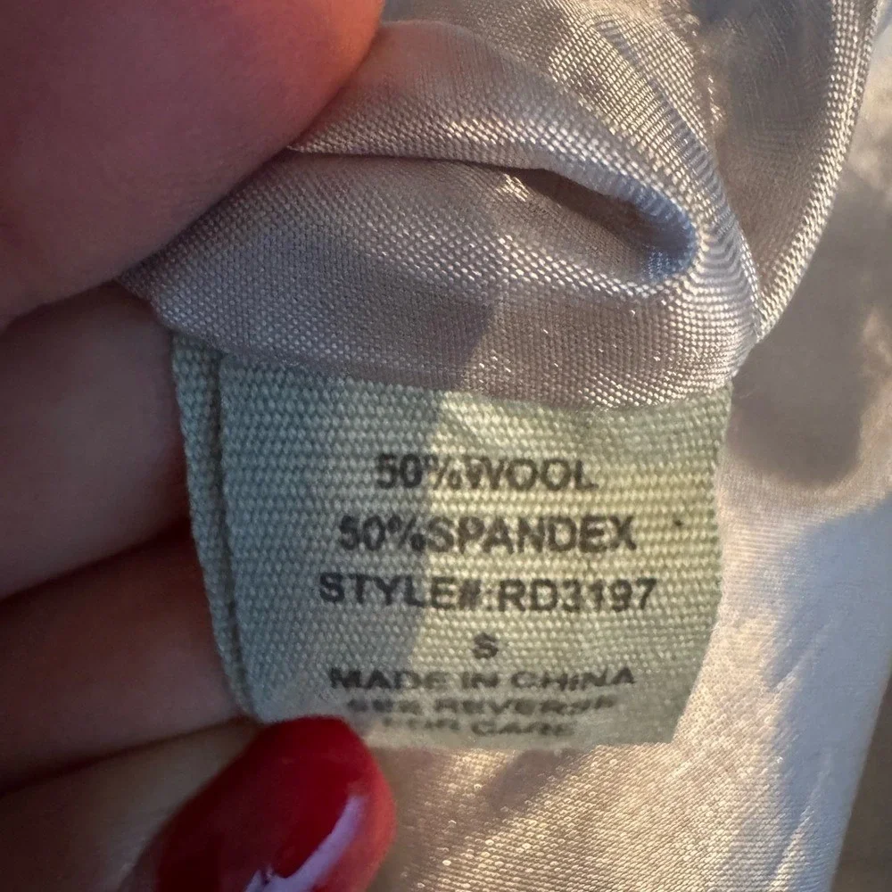 Anthropologie Ryu Wool Dress Small Coquette Soft Girl Romantic Grey Artsy Lagom